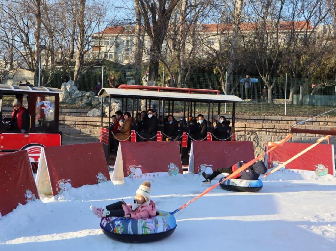 “滑”向新一年!市民龍潭公園樂享雪趣