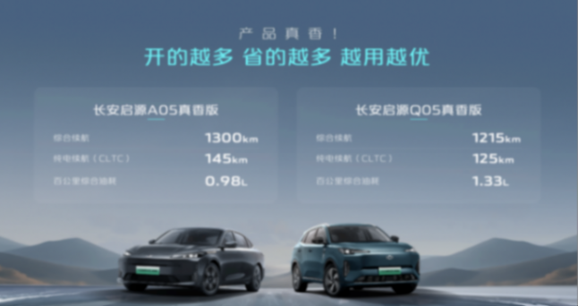 長安啟源A05/Q05真香版上市,最大綜合續航達1300km!