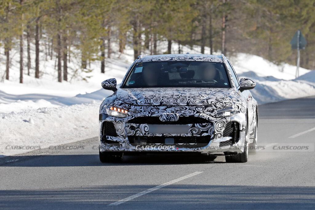 新款奧迪RS5 Avant測試車諜照曝光,寬體設計肌肉感十足