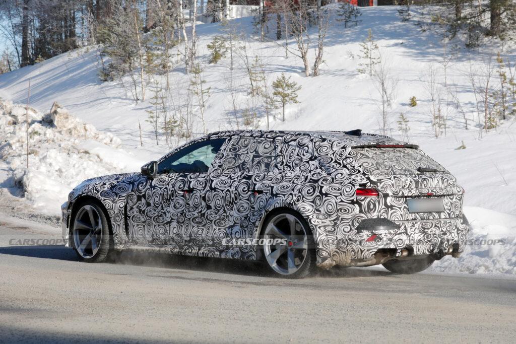 新款奧迪RS5 Avant測試車諜照曝光,寬體設計肌肉感十足