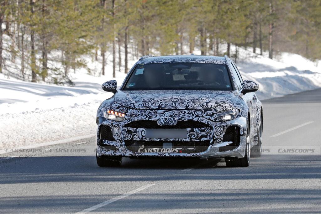 新款奧迪RS5 Avant測試車諜照曝光,寬體設計肌肉感十足