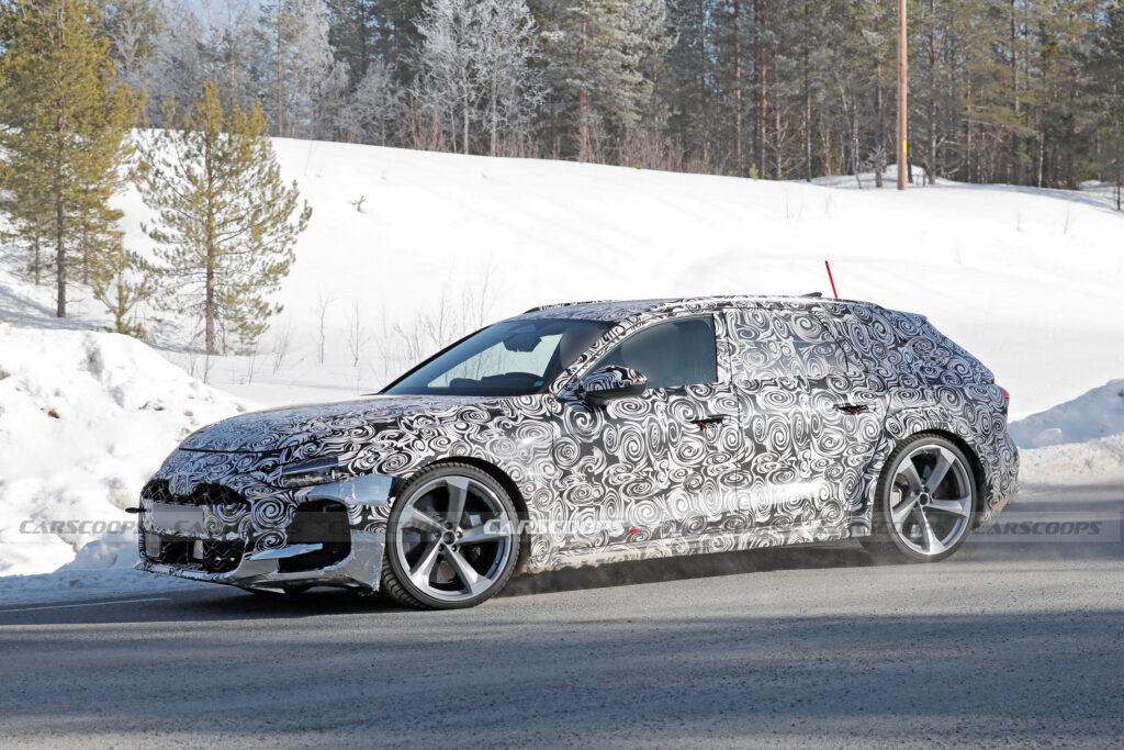 新款奧迪RS5 Avant測試車諜照曝光,寬體設計肌肉感十足