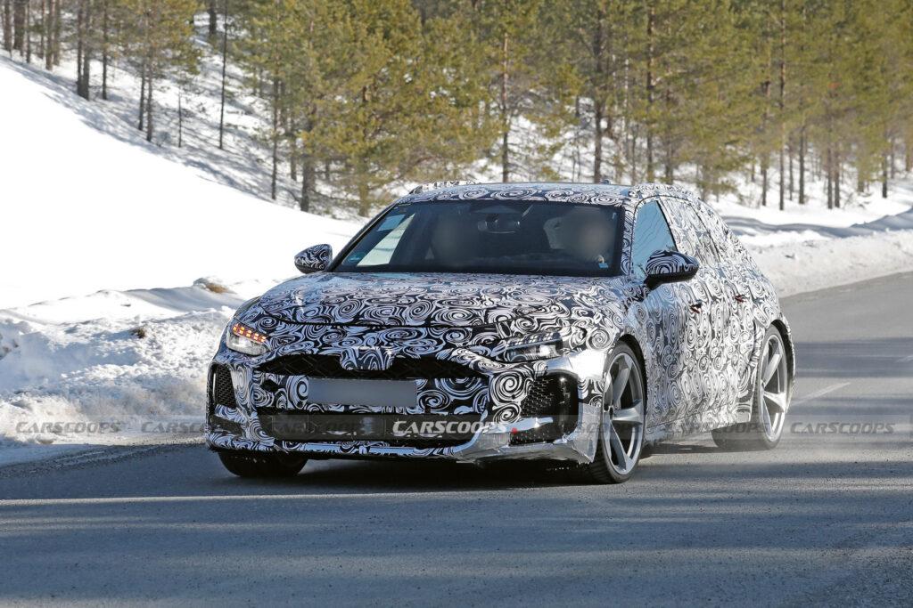 新款奧迪RS5 Avant測試車諜照曝光,寬體設計肌肉感十足