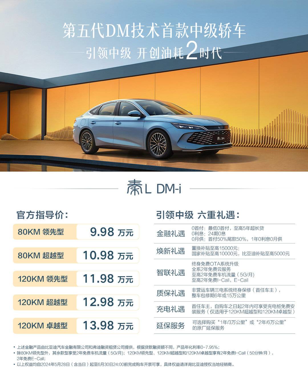 首搭第五代DM技術,“工業奇跡”秦L DM-i震撼上市,售價9.98萬起!