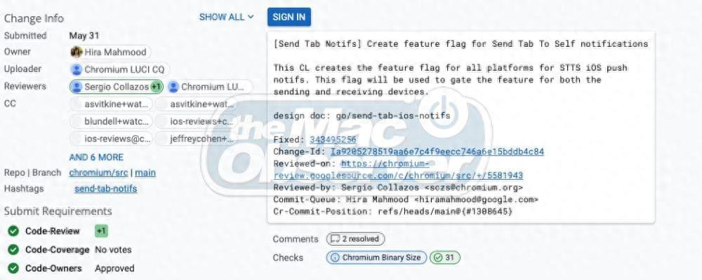 iOS版谷歌Chrome瀏覽器測試新特性:發送標簽頁通知iPhone用戶