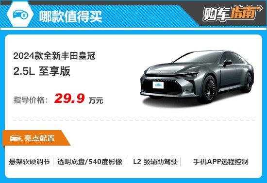 推薦2.5L至享版 全新豐田皇冠購(gòu)車指南