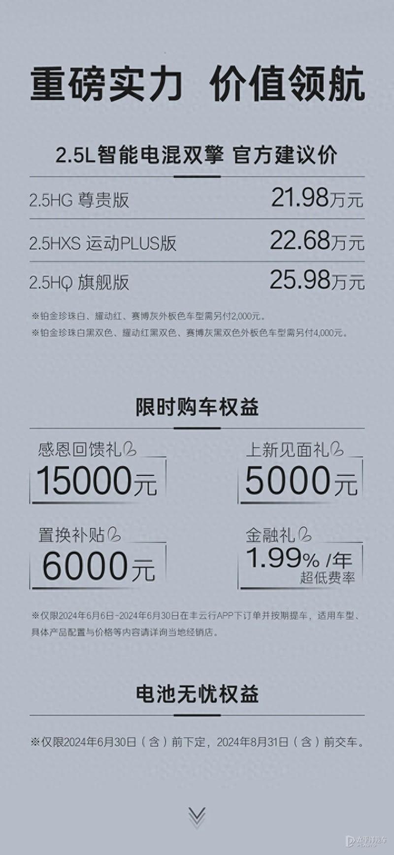 售21.98萬元起 豐田凱美瑞2.5L混動版上市 綜合續航超1000km