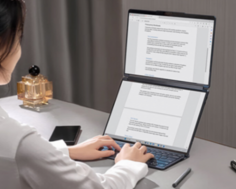 聯想YOGA Book 9i AI元啟雙屏翻轉本首銷,17999元