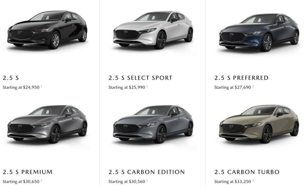 2025款馬自達3海外發布,約合人民幣17.4萬起,提供2.5T動力可選