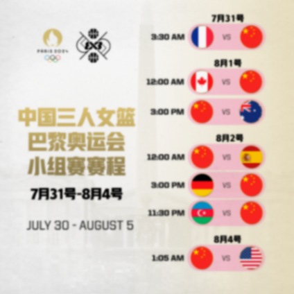 2024年巴黎奧運(yùn)會(huì)三人籃球賽程公布,三人男籃首戰(zhàn)荷蘭