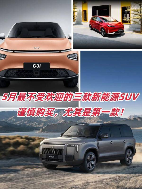 5月最不受歡迎的三款新能源SUV:千萬要避坑!