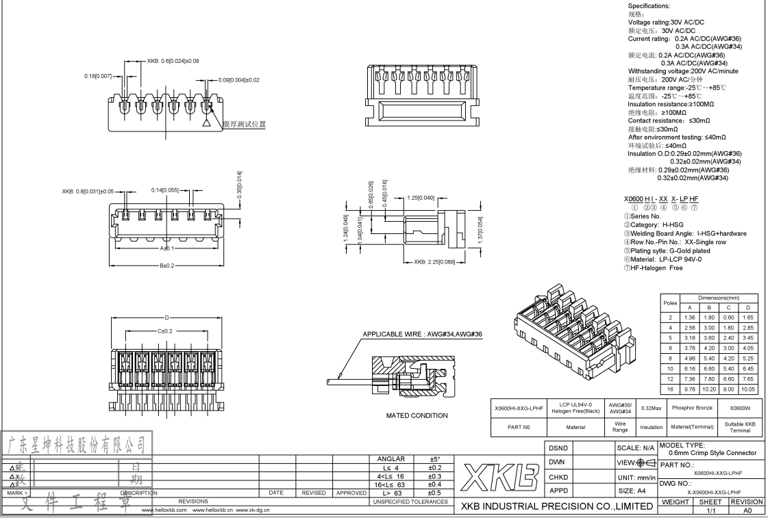 星坤X0600系列線對板連接器:簡化連接,提升效率!
