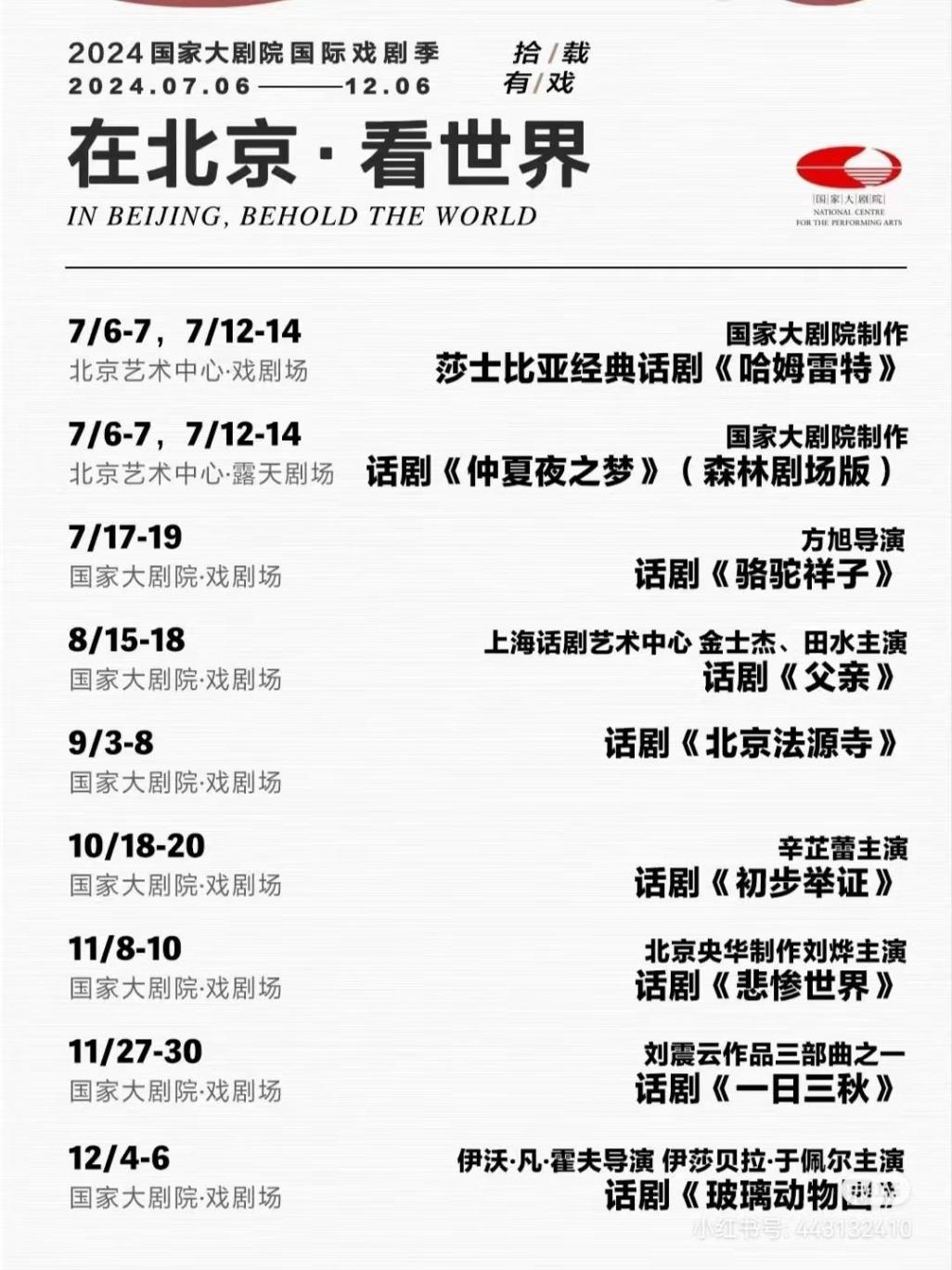 兩部莎劇齊開,2024國家大劇院國際戲劇季啟幕