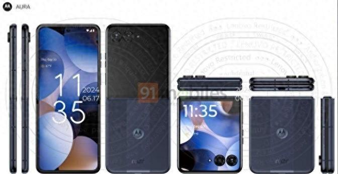 摩托羅拉Razr 50s Ultra小折疊手機渲染:15W無線、44W有線充電