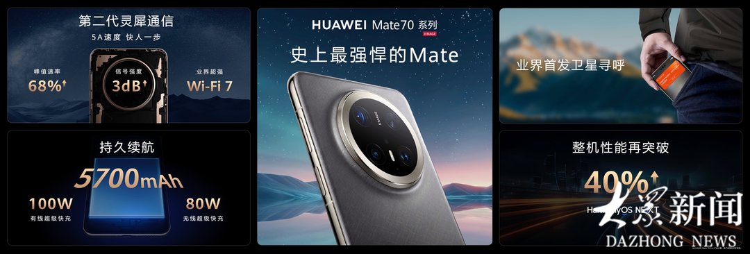 “絕對(duì)對(duì)得起那四個(gè)字”!史上最強(qiáng)大Mate70來了:自研鴻蒙,國(guó)產(chǎn)率創(chuàng)新高