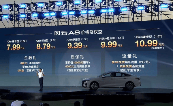 拆解式發布會,安全性不遮掩 風云A8上市7.99萬起