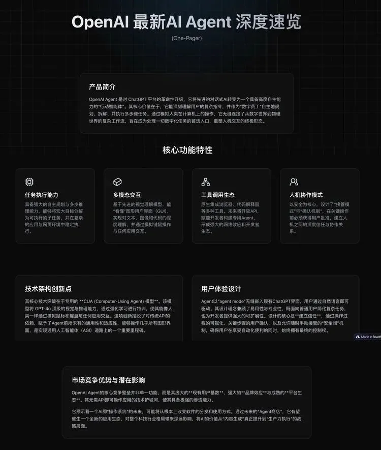 你是一個成熟的Agent了,該自己報道ChatGPT Agent的新聞了