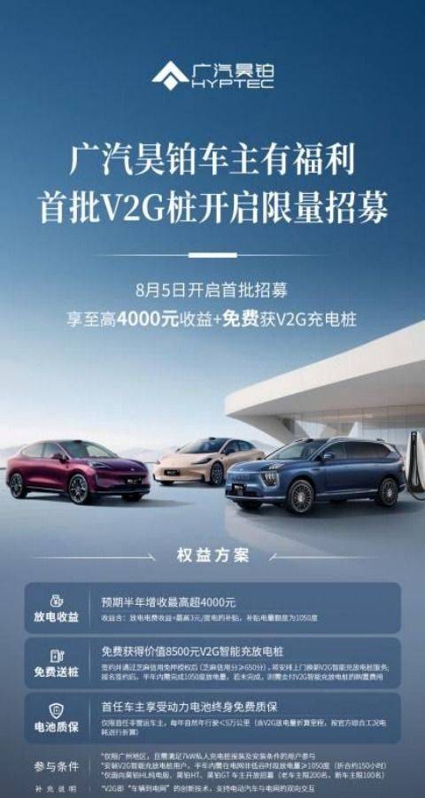 插槍即充電,放電即收益,廣汽昊鉑首批V2G樁正式開啟車主招募