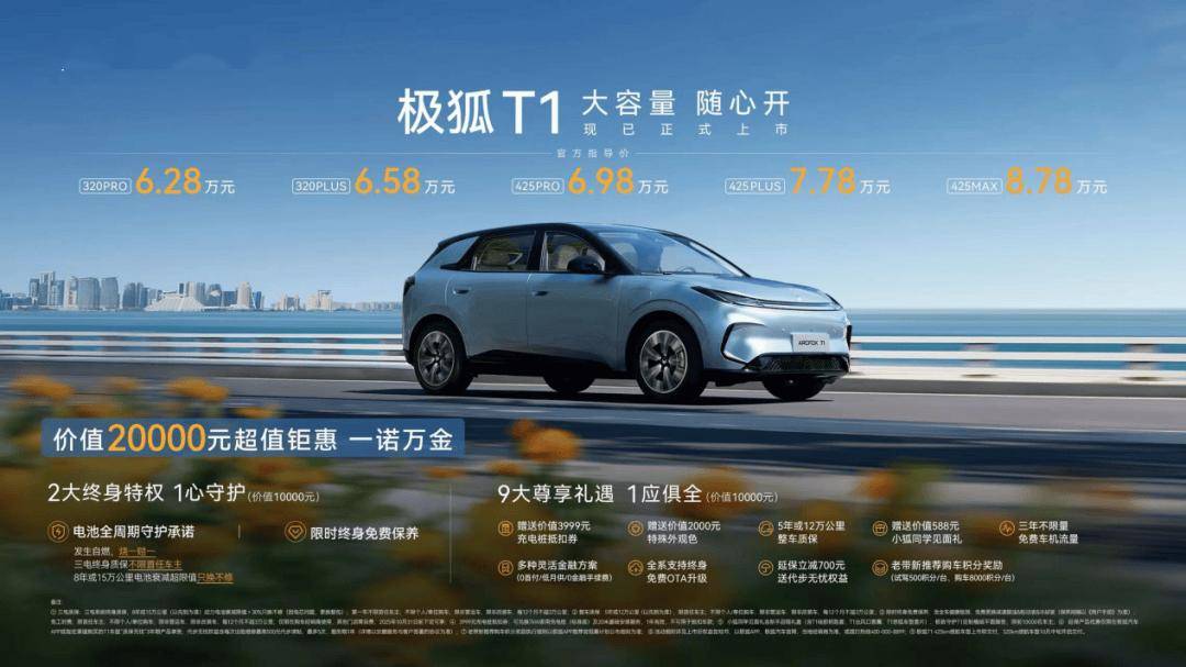 6.28萬起正式上市,“超值精品”極狐T1開創長軸距小車新格局