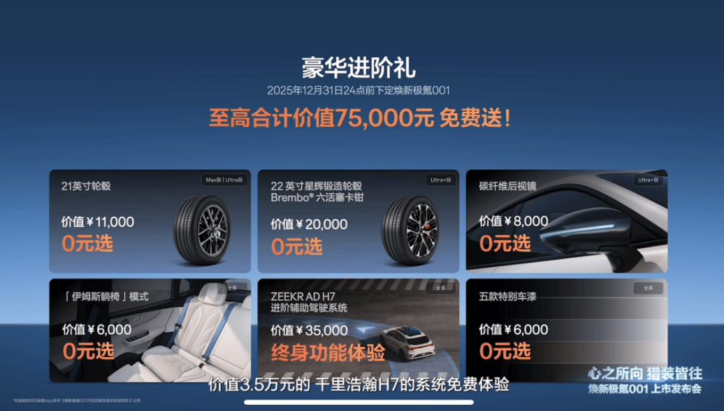 26萬的獵裝轎跑 煥新極氪001哪款最具性價比