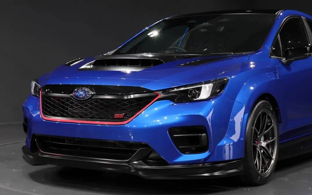 斯巴魯全新STI概念車亮相車展,電動+燃油,久違了!